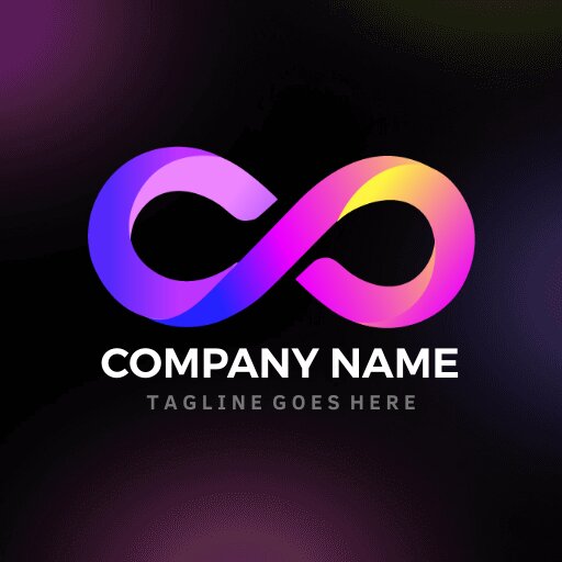 vibrant theme infinity logo design template