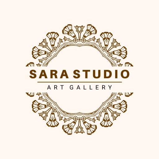 Classic vintage brown art studio logo