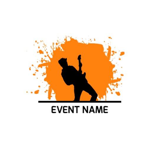 Orange themed event logo design