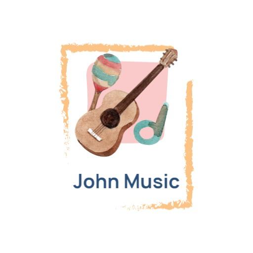 Light pastel guitar logo