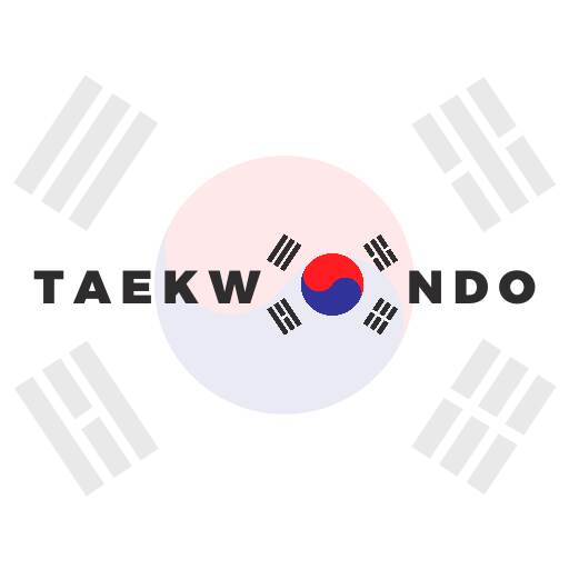 white taekwondo logo design template