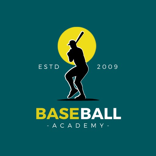 yellow and green baseball logo design template