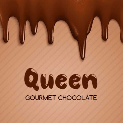 Chocolate logo for dripping text style