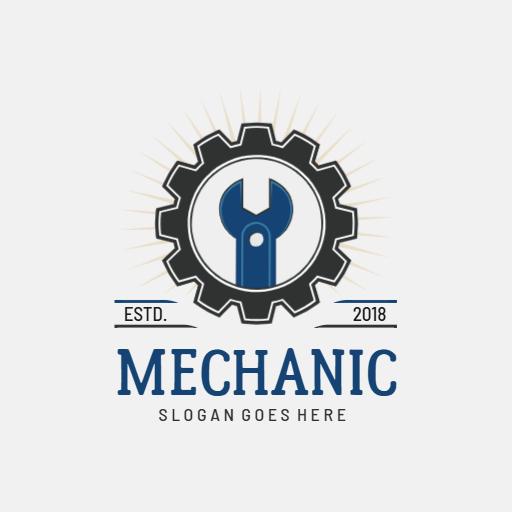 Garage logo design in mechanic style