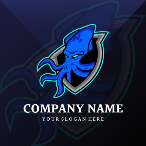 Blue scorpion esports logo template