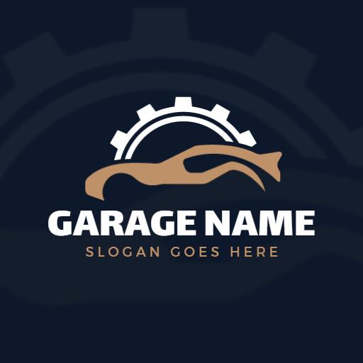 Gear shaped auto detailing logo desing