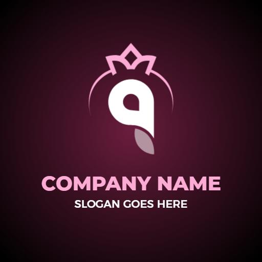 Elegant purple crown logo template