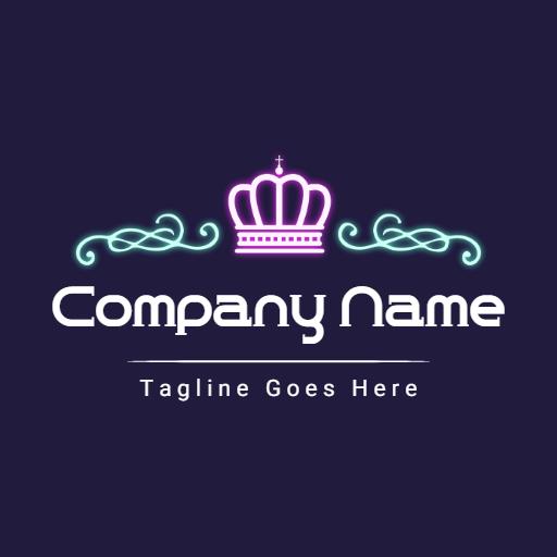 Elegant violet crown logo template