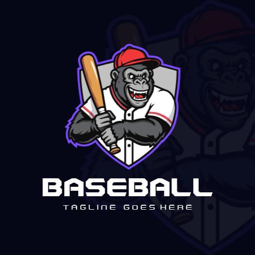 Modern dark baseball logo