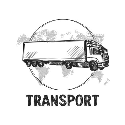 Hand Drawn Transport Logo Design Template