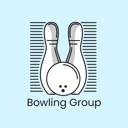 Elegant Blue Bowling Logo