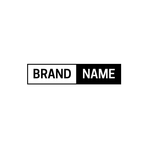 Minimalist Black and White Brand Logo Template