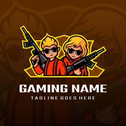 Yellow battle team esports logo design