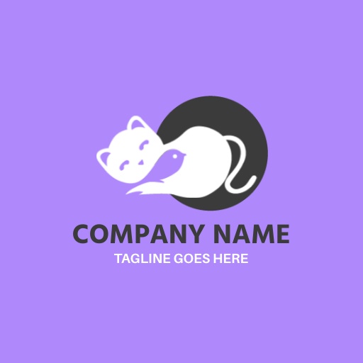Negative Space Pet Logo Template