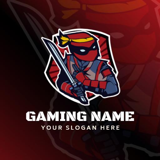 Esports logo red warrior shield