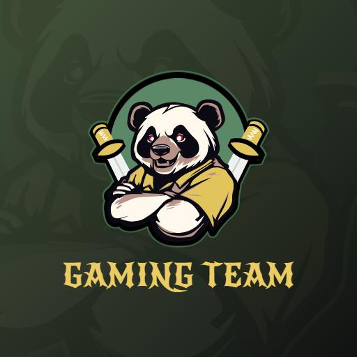 Esports logo with panda design