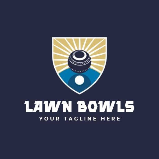 Dark Lawn Bowling Logo Design Template