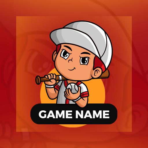 Fun cartoon baseball logo