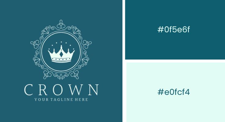 Teal Blue and Mint White Logo Color Combination