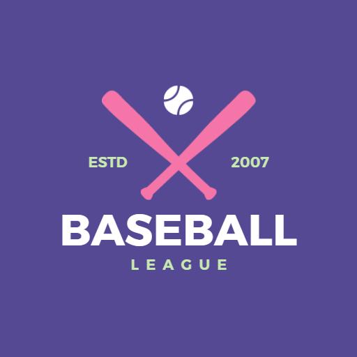 Baseball logo in crossed bat style