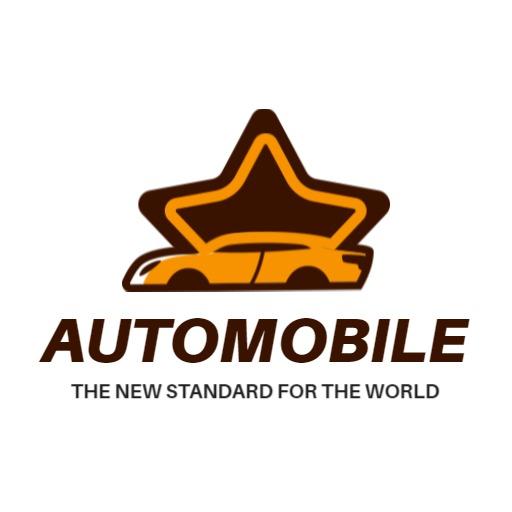 Yellow automobile garage logo