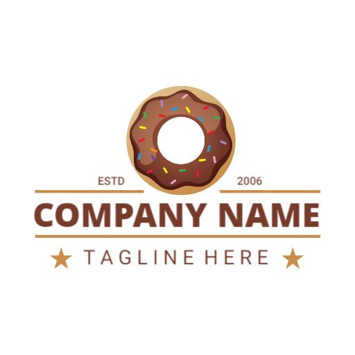 Classic brown donut logo
