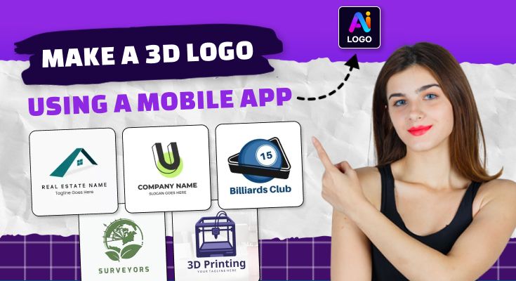 Make a 3D logo using a mobile app