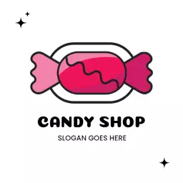 Wrapped candy logo design