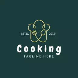 Cooking logo minimal chef line