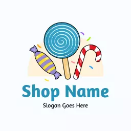 Candy logo with Fun lollipop