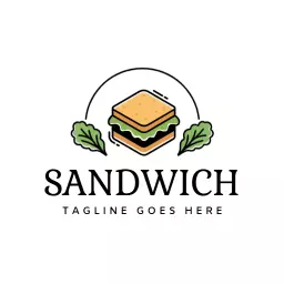 Sandwich logo minimal burger style