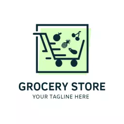 Fun mobile cart music grocery logo idea