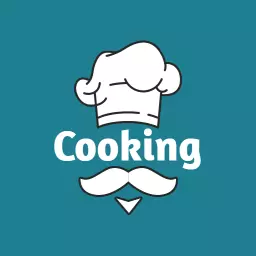 Elegant mustache cooking logo template