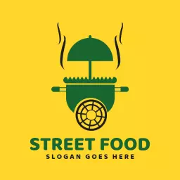 Street food logo for bold cart