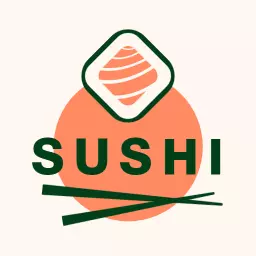 Sushi Logo with Chopsticks