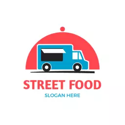 Modern truck icon street food logo