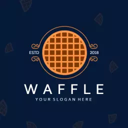 Dark Blue Modern Waffle Logo