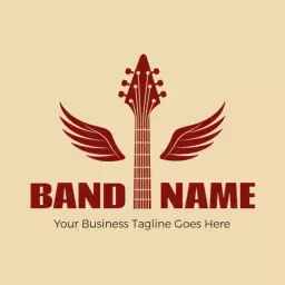 Minimalist beige band logo design