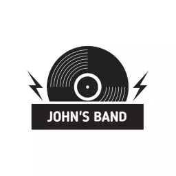 Black disc band logo design