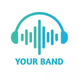 Modern blue band logo