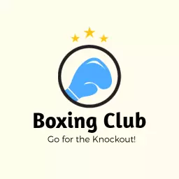 Minimalist blue boxing logo template