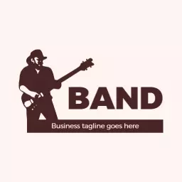 Simple brown band logo design