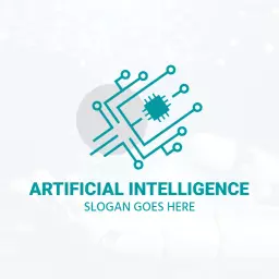 Minimal badge artificial intelligence logo