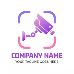 Purple gradient CCTV logo template