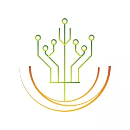 Simple green artificial intelligence logo template