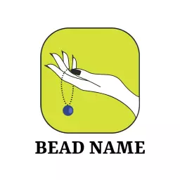 Necklace logo in green  color