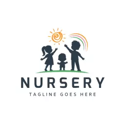 Minimal black nursery logo