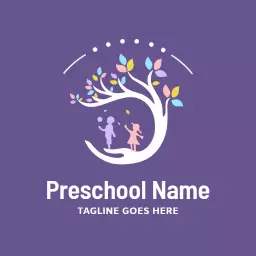 Purple tree nursery logo