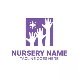 Nursery logo with purple badge