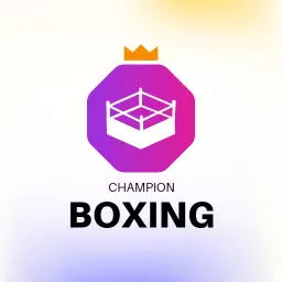Purple badge boxing logo